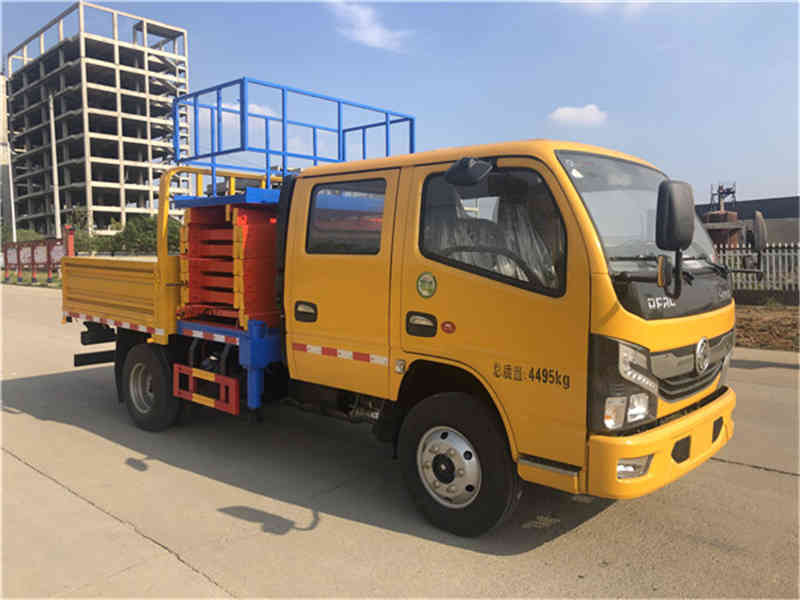 東風(fēng)10米剪叉式升降平臺高空作業(yè)車(chē)圖片2