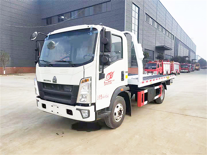 藍牌重汽豪沃一拖二清障車(chē)