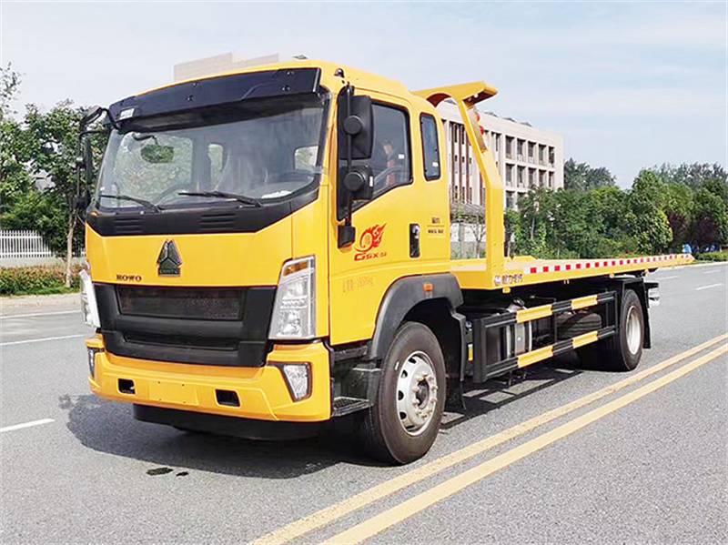 重汽豪沃G5平板一拖二清障車(chē)