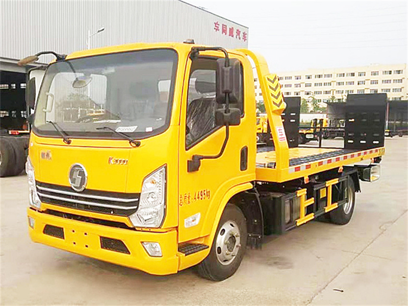 陜汽德龍K3000一拖二平板清障車(chē)圖片3