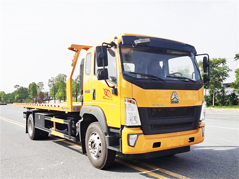 重汽豪沃G5平板一拖二清障車(chē)圖片2