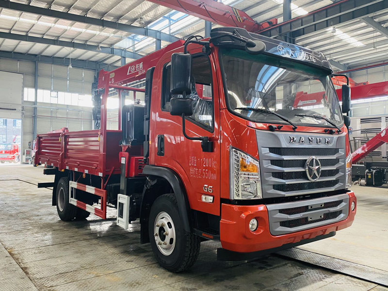 大運小黃牌6.3噸隨車(chē)吊圖片3