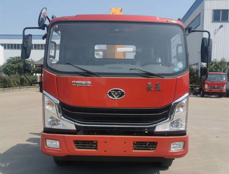 重汽豪曼貨箱4.05米小黃牌隨車(chē)吊圖片2