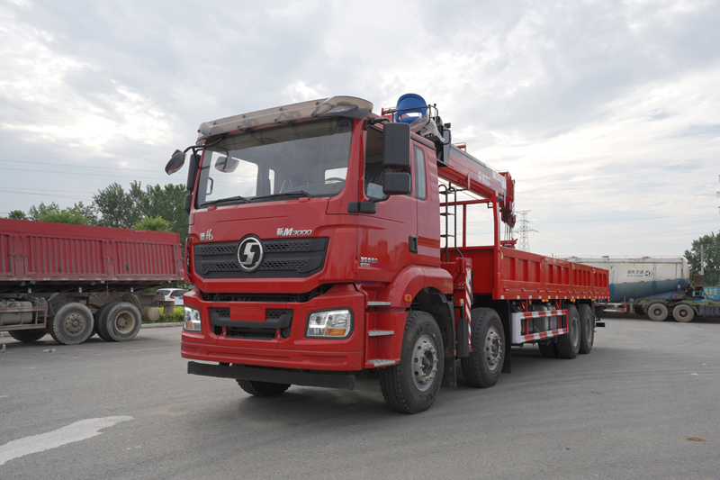 陜汽德龍前四后八新飛工14噸五節隨車(chē)吊